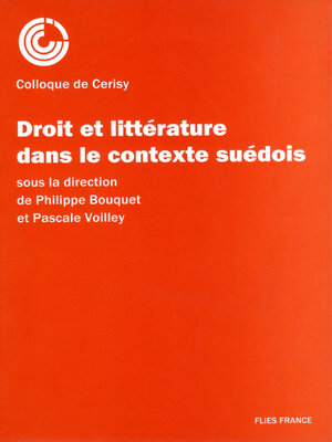 cover image of Droit et littérature dans le contexte suédois